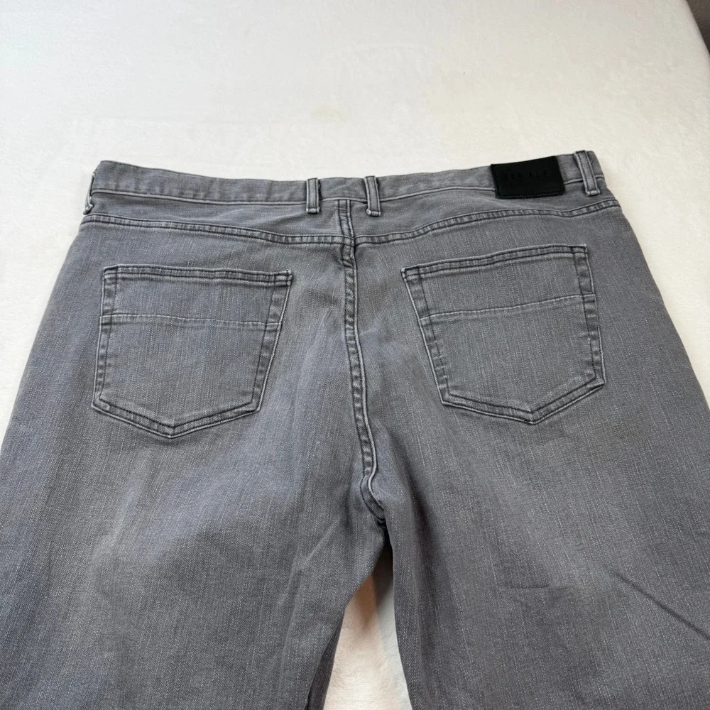 Red Ale by Alesbury Jeans Mens 40x30 Washed Grey Good Straight Leg MW20064-RX